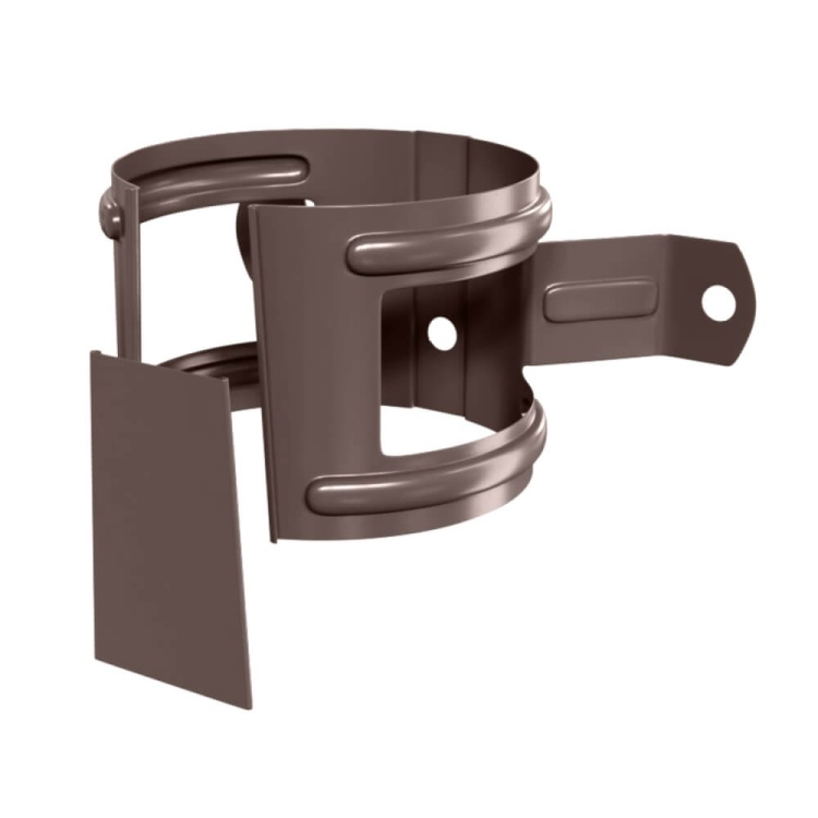 Держатель трубы D100 (на дерево) RAL 8017, коричневый